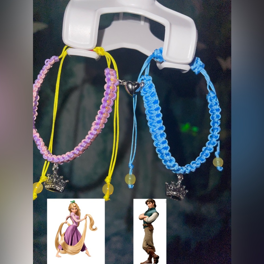 Disney, Rapunzel and Flynn Rider Couple Bracelets